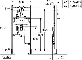 Инсталляция для раковины Grohe Rapid SL 38748001