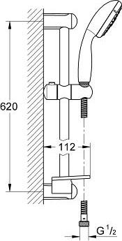 Душевой гарнитур Grohe New Tempesta 100 27600000