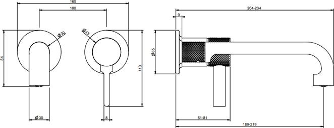 Смеситель для раковины Gessi Inciso 58088#246, золото