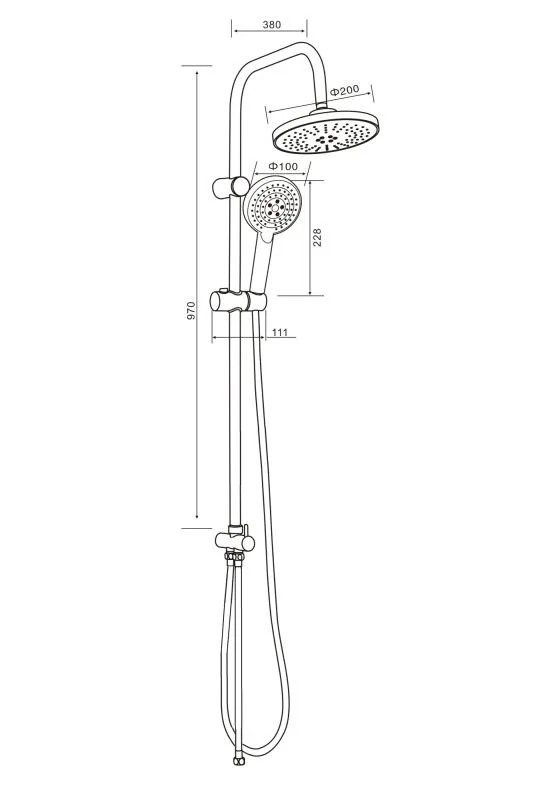 Душевой гарнитур Orange O-Shower OW02w белый