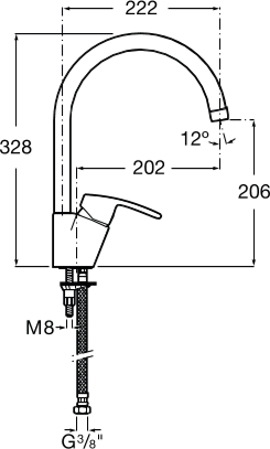 Смеситель для кухонной мойки Roca Monodin-N 5A8498C0M