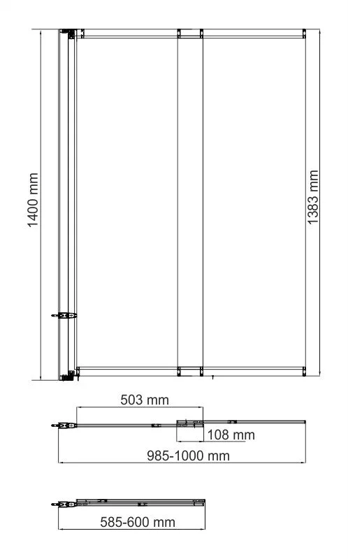 Шторка на ванну WasserKRAFT Main 41S 41S02-100LM