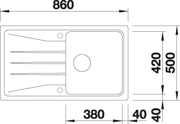 Кухонная мойка Blanco Sona 519674 белый
