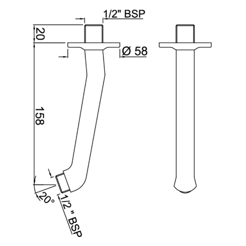 Кронштейн для верхнего душа Jaquar Shower SHA-CHR-477 хром