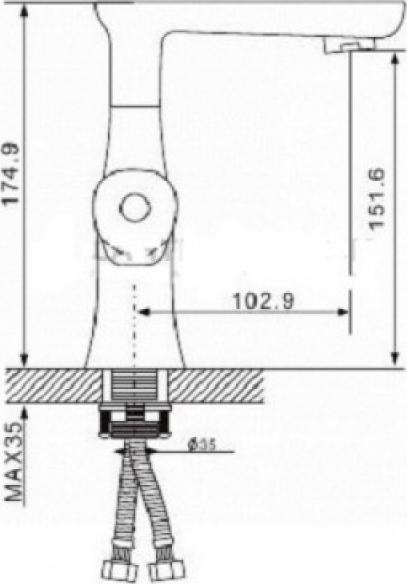 Смеситель для раковины Gappo Nera G1030