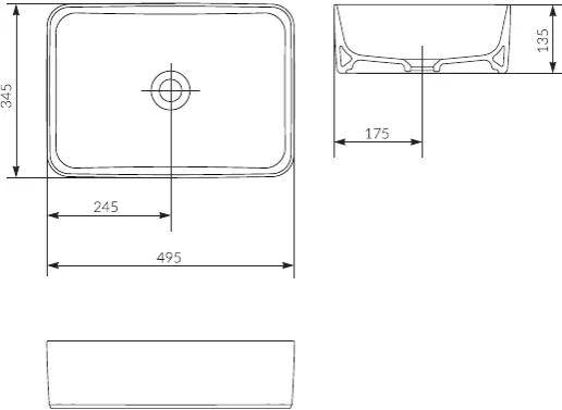 Раковина Style Line Crea 50 Square