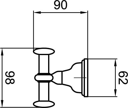 Крючок Webert Armony AM500401065 бронза