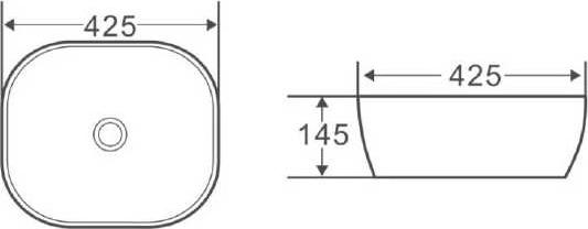 Раковина накладная 42 см Belbagno BB1301