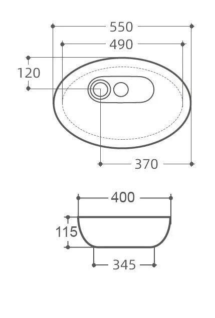 Раковина накладная Art&Max AM3570-C белый