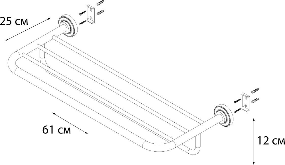 Полка Fixsen Style FX-41115 хром