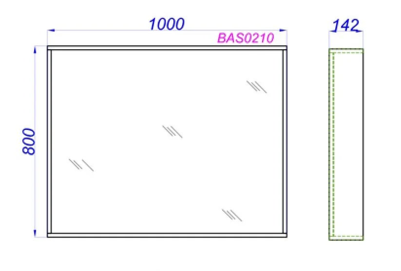 Зеркало Aqwella Basic BAS0210DZ бежевый