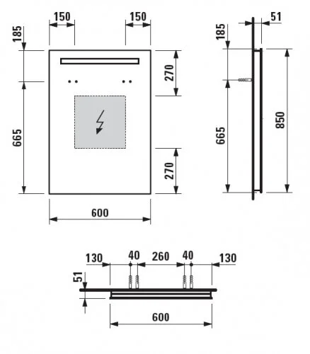 Зеркало Laufen Case 4.4722.5.996.144.1 белый