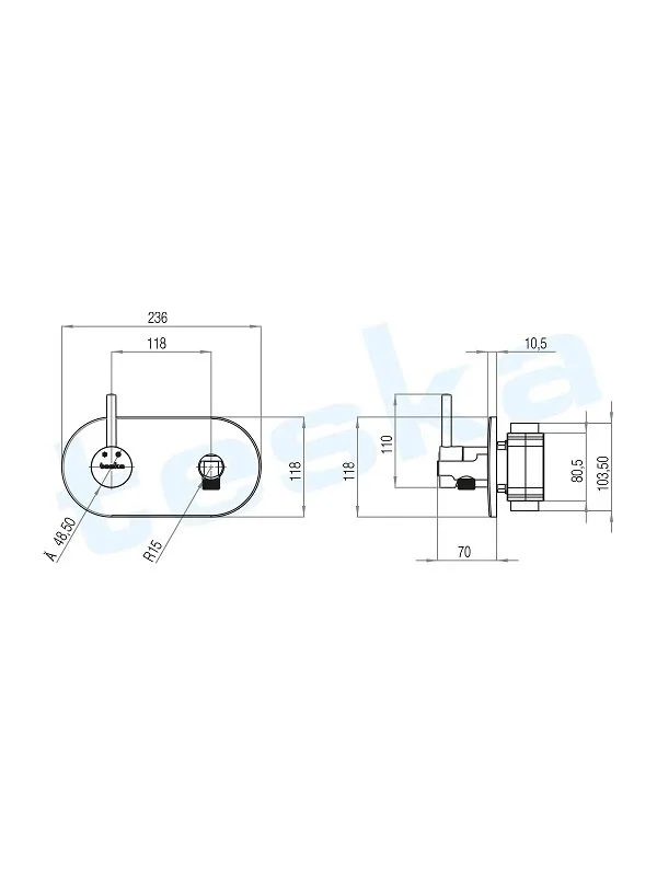 Душ гигиенический Teska Alia BTK6600 хром