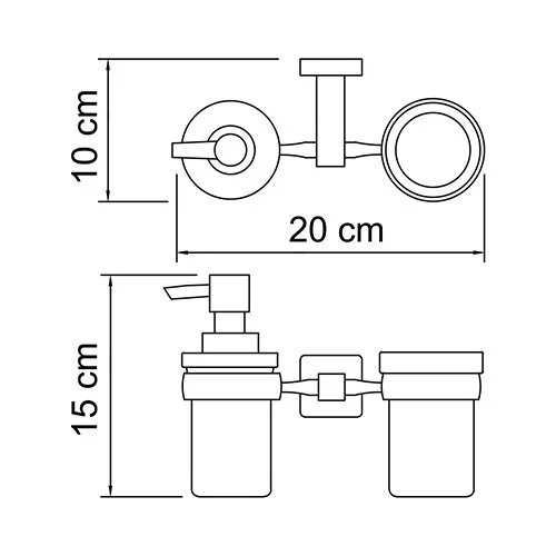 Стакан WasserKRAFT Lippe К-6500 K-6589 хром;белый