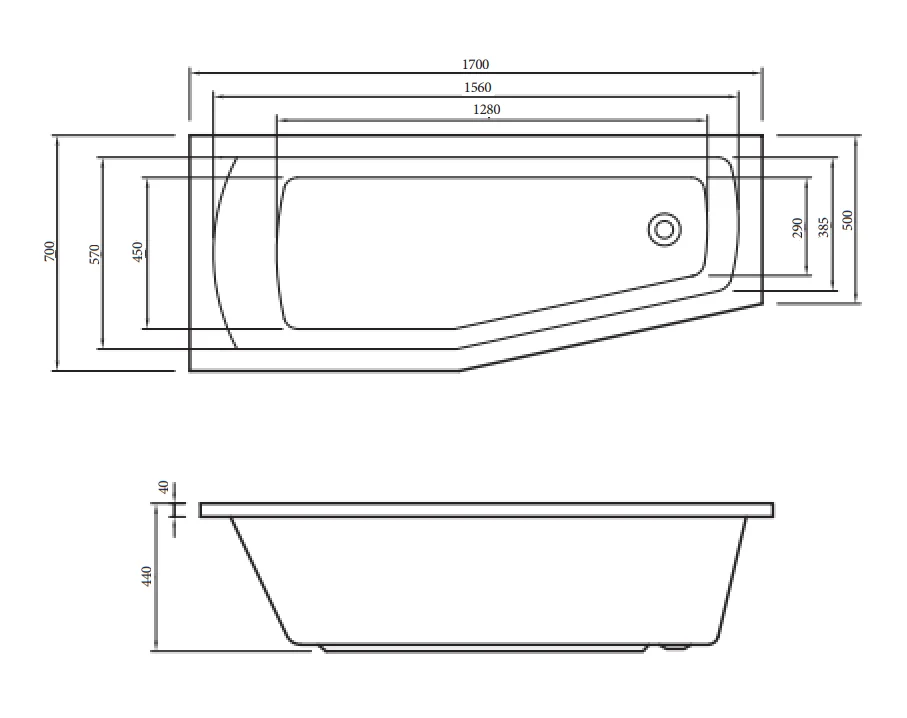 Акриловая ванна C-Bath Nika CBA00402L белый