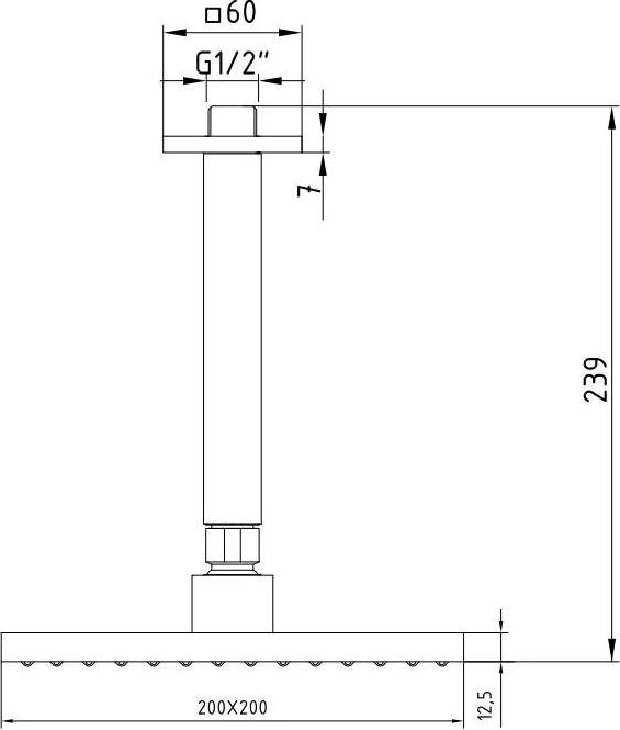 Верхний душ E.C.A Tiera 102145032C1EX