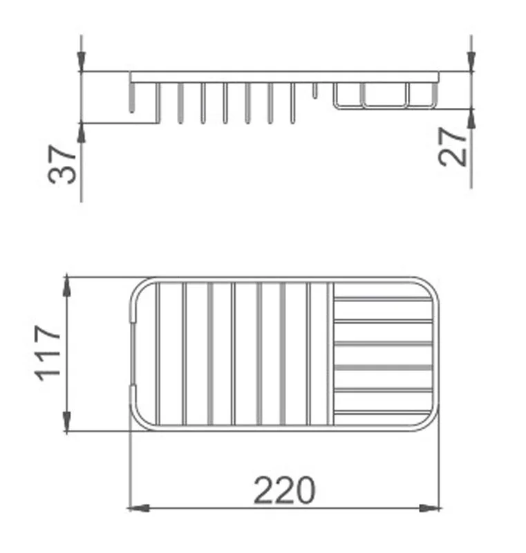 Полка Haiba HB337 хром