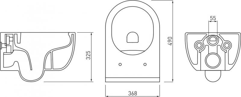 Унитаз подвесной Berges Wasserhaus Ego Rimless 082122 с сиденьем микролифт, белый