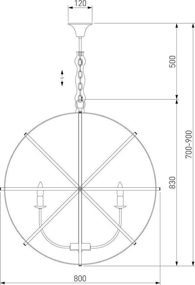 Подвесная люстра Eurosvet Santi 60139/8 золото