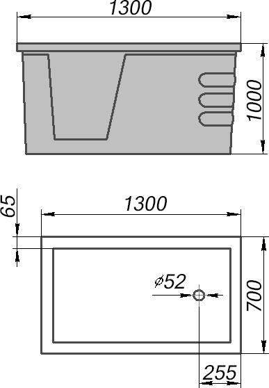 Акриловая ванна Bolu Personas 130х70 BL-106 L