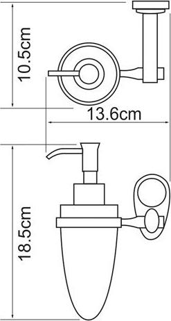 Дозатор жидкого мыла Wasserkraft Main 9299