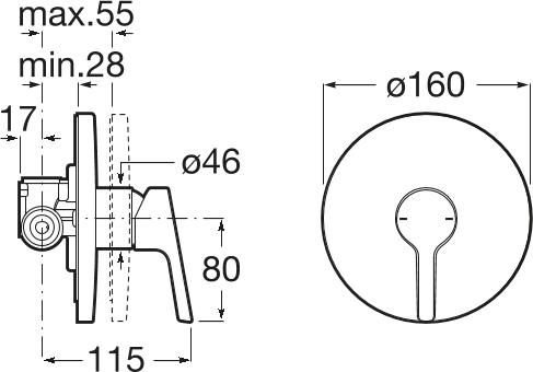 Смеситель для душа Roca Malva 5A223BC00