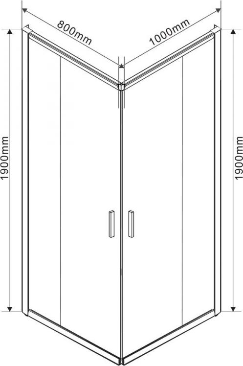 Душевой уголок Vincea Garda VSS-1G8010CL, стекло прозрачное, хром