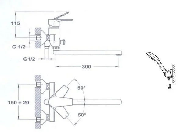 Смеситель для ванны с душем Mofem Trend-Art 2 155-1401-00 хром