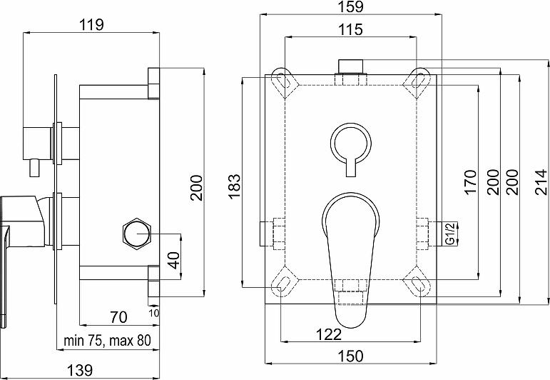 Смеситель для душа Ferro Algeo BAG7P2BOX, хром