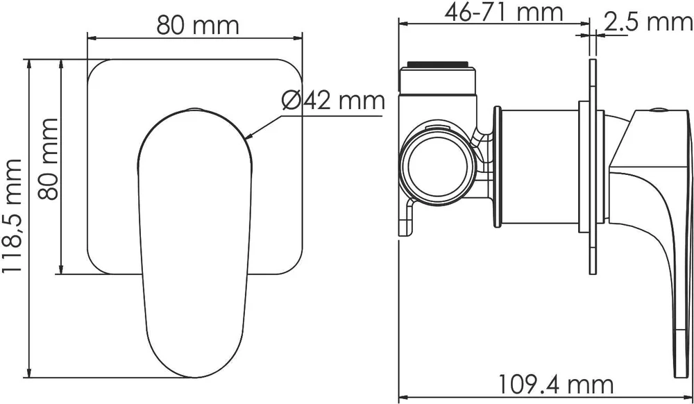 Смеситель для душа Wasserkraft Havel 3651 золото