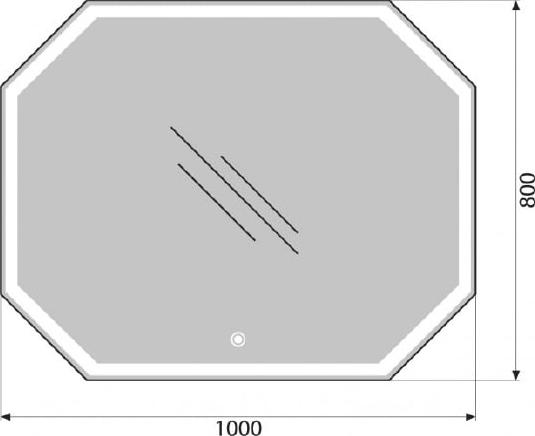 Зеркало BelBagno SPC-OTT-1000-800-LED-TCH