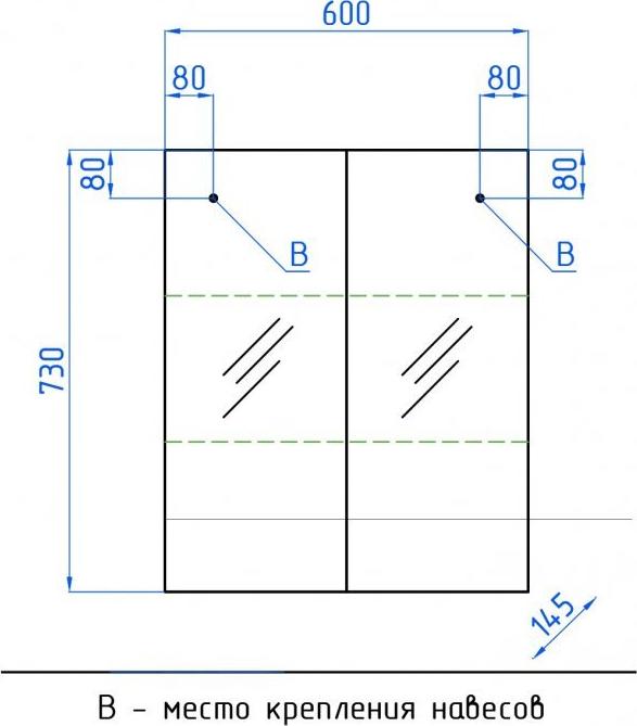 Шкаф зеркальный Style Line Амарант 60 белый ЛС-00000351