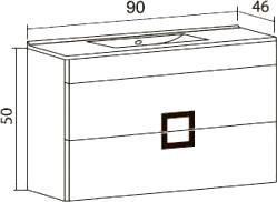 Тумба с раковиной Sanvit Квадро New 90