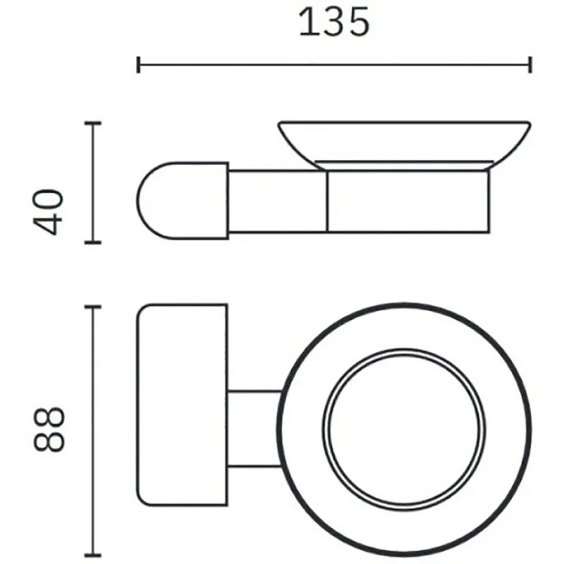 Мыльница Nofer Capri 16225.G золото