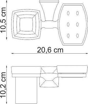 Держатель стакана и мыльницы Wasserkraft Wern 2526