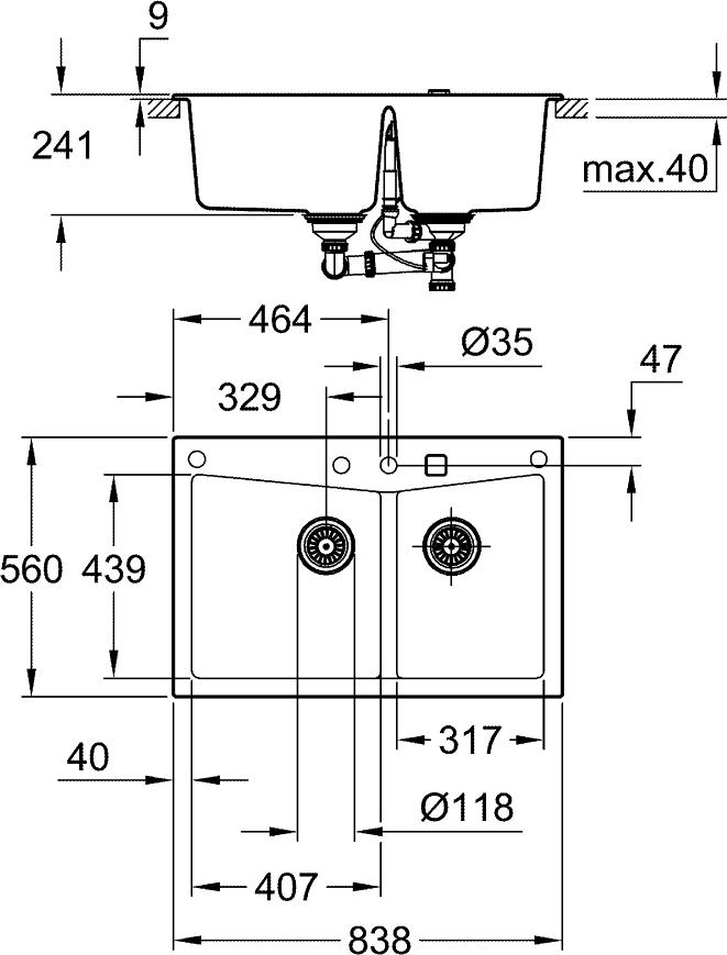 Кухонная мойка Grohe K700 31657AP0