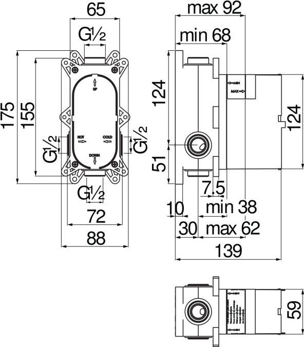 Скрытая часть для смесителя Nobili Rubinetterie WE81100