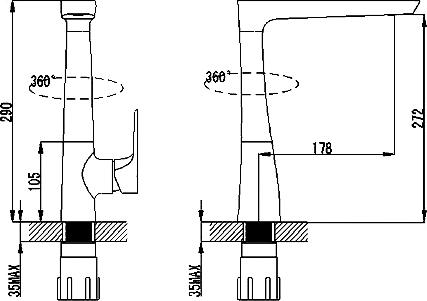 Смеситель Berholm Spark SPASB00B05 для кухонной мойки