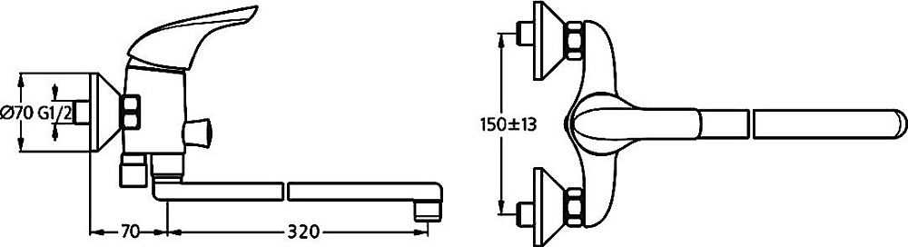 Смеситель Ideal Standard Ceraplan New B7566AA универсальный