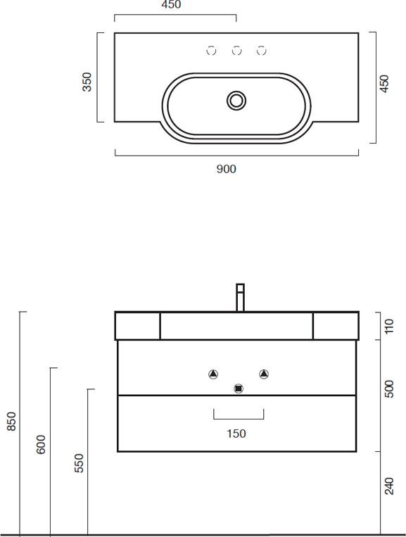 Тумба для комплекта Berloni Bagno Wall WL BS12 1407