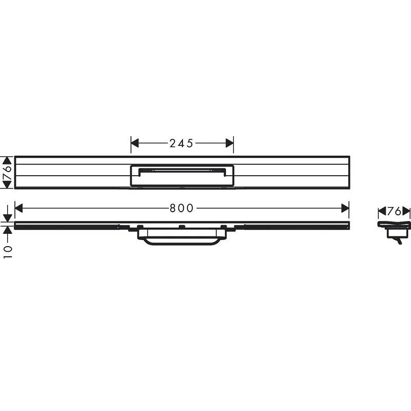 Решетка для дренажного канала Hansgrohe RainDrain Flex, 80 см, белый матовый, 56051700