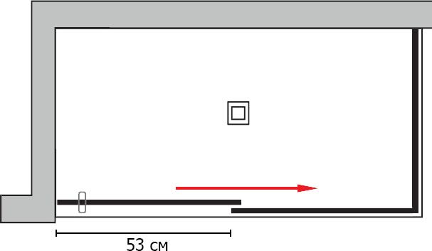 Душевой уголок GuteWetter Slide Rectan GK-863B правая 120x70 см, стекло бесцветное, профиль хром