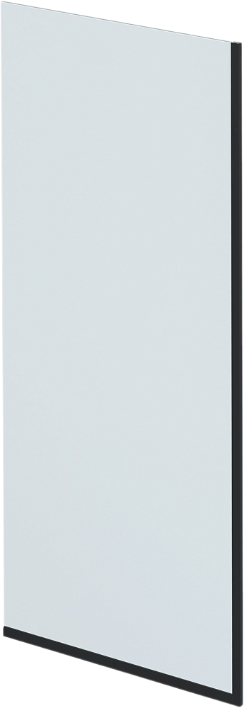 Шторка на ванну DIWO Анапа неподвижная, 60х140, профиль черный матовый, прозрачное стекло