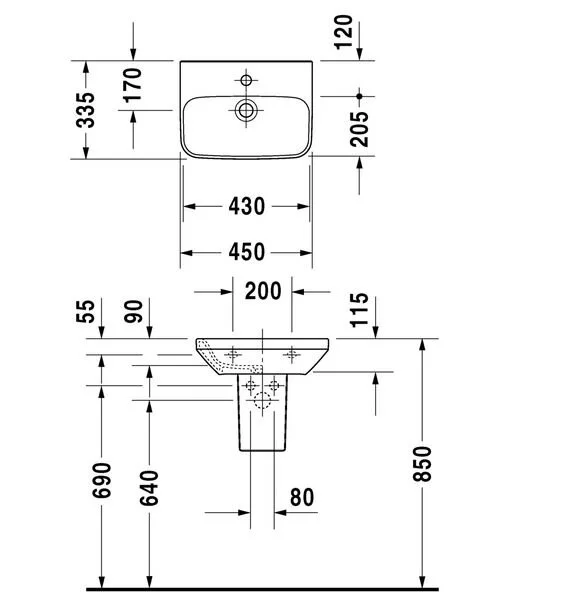 Раковина Duravit Durastyle 708450000 белый