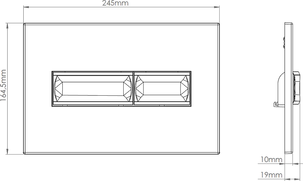 Комплект Унитаз подвесной VitrA Shift 7742B003-0075 белый глянцевый + Крышка DIWO Шифт 0405 с микролифтом + Инсталляция + Кнопка 7320 белая