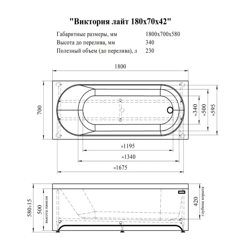 Акриловая ванна Vannesa 2-01-0-0-1-261Р белый