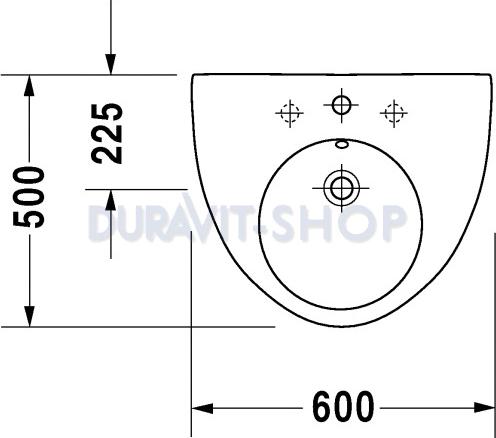 Раковина 60x50 Duravit Starck-2 0411600000