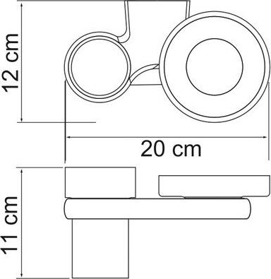 Держатель стакана и мыльницы Wasserkraft Berkel 6826