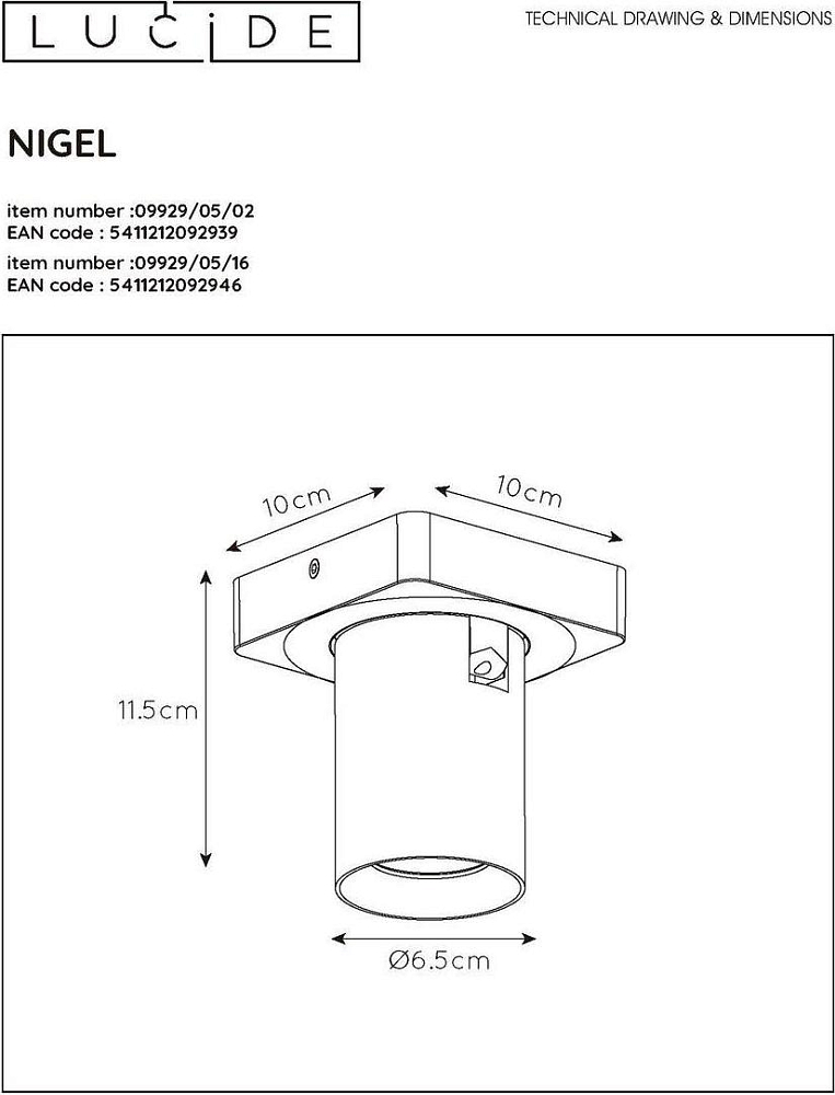 Спот Lucide Nigel 09929/05/02