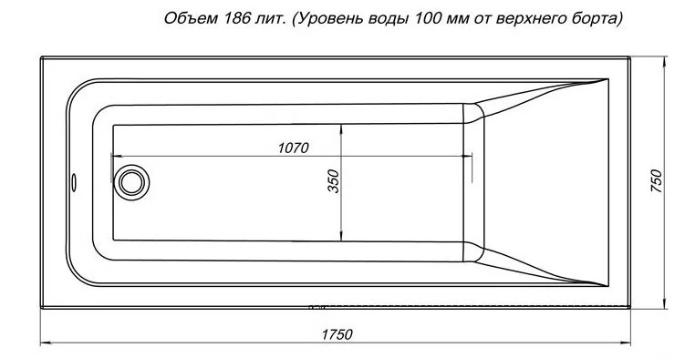 Акриловая ванна Aquanet Bright 216660 белый